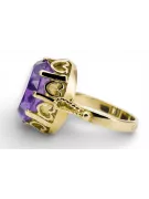 14k żółte złoto Aleksandryt Pierścionek Vintage Biżuteria vrc134y